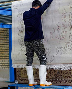 گرم خانه یا سالن خشک کردن در قالیشویی کیانمهر کرج